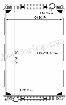 Picture of Freightliner Radiator - Plastic Tank TR7258P