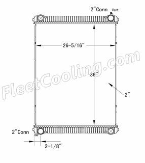 Picture of Freightliner Radiator - Plastic Tank TR7259P