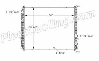 Picture of Freightliner Radiator - Plastic Tank TR7260P