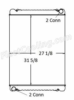 Picture of Freightliner Radiator - Solder On Tank TR7261S