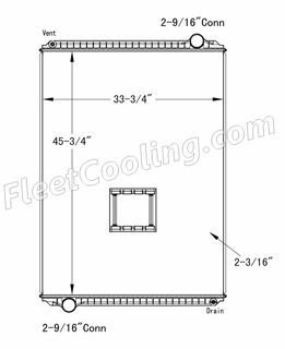 Picture of Freightliner Radiator - Plastic Tank TR7262P