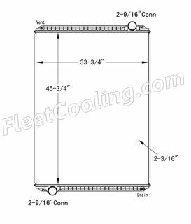 Picture of Freightliner Radiator - Plastic Tank TR7263P