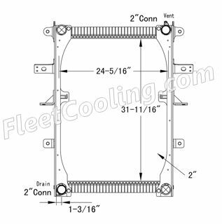 Picture of Freightliner Radiator - Plastic Tank TR7264PF