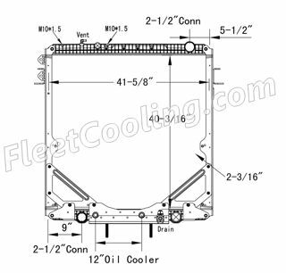 Picture of Freightliner Radiator - Plastic Tank TR7269PF