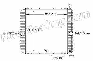 Picture of IC Corporation, International Navistar Radiator - Plastic Tank TR7271P