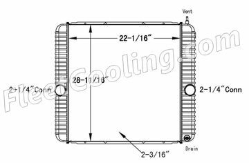 Picture of IC Corporation, International Navistar Radiator - Plastic Tank TR7271P