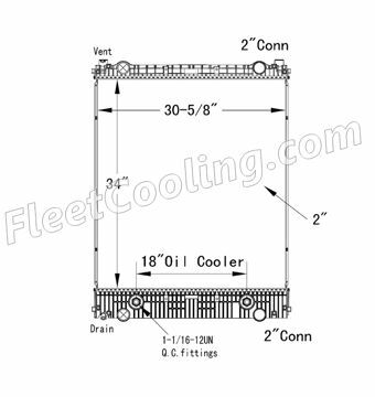 Picture of Freightliner Radiator - Plastic Tank TR7272P