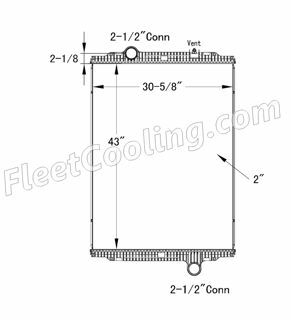 Picture of Kenworth Radiator - Plastic Tank TR7278P