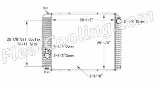 Picture of Ford / Sterling, IC Corporation, International Navistar Radiator - Plastic Tank TR7280P