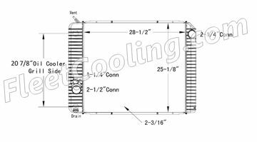Picture of Ford / Sterling, IC Corporation, International Navistar Radiator - Plastic Tank TR7280P