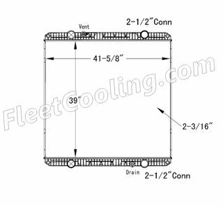 Picture of Western Star Radiator - Plastic Tank TR7282P