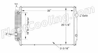 Picture of Freightliner Radiator - Plastic Tank TR7283P