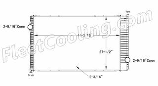 Picture of International Navistar Radiator - Plastic Tank TR7285P