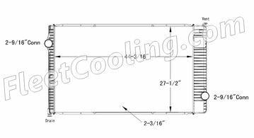 Picture of International Navistar Radiator - Plastic Tank TR7285P