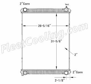 Picture of Freightliner Radiator - Plastic Tank TR7289P