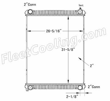 Picture of Freightliner Radiator - Plastic Tank TR7289P