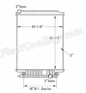 Picture of Freightliner Radiator - Plastic Tank TR7290P