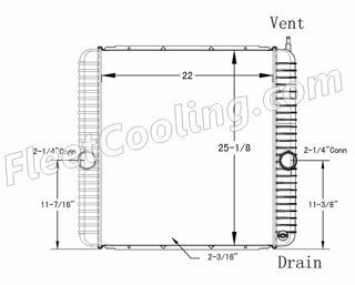 Picture of International Navistar Radiator - Plastic Tank TR7292P