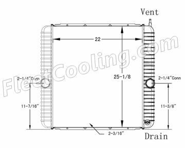 Picture of International Navistar Radiator - Plastic Tank TR7292P