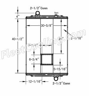 Picture of Kenworth Radiator - Plastic Tank TR7293P