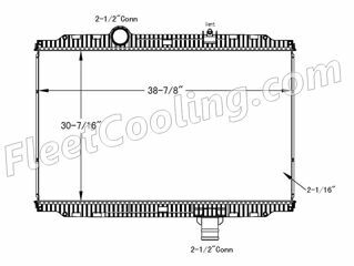 Picture of Peterbilt Radiator - Plastic Tank TR7295P