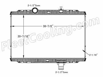 Picture of Peterbilt Radiator - Plastic Tank TR7295P