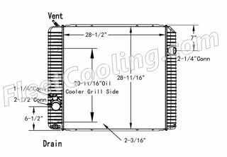 Picture of International Navistar Radiator - Plastic Tank TR7296P