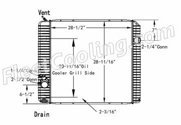 Picture of International Navistar Radiator - Plastic Tank TR7296P