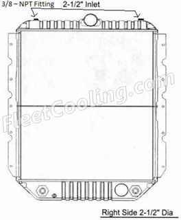 Picture of International Navistar Radiator - Solder On Tank TR7301S