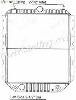 Picture of International Navistar Radiator - Solder On Tank TR7302S