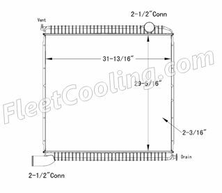 Picture of International Navistar Radiator - Plastic Tank TR7306P