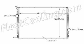 Picture of International Navistar Radiator - Plastic Tank TR7307P