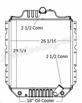 Picture of International Navistar Radiator - Solder On Tank TR7308S
