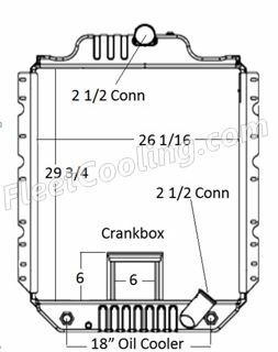 Picture of International Navistar Radiator - Solder On Tank TR7309S