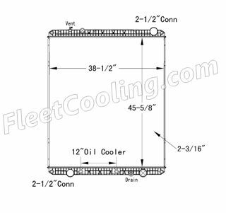 Picture of Freightliner Radiator - Plastic Tank TR7311P