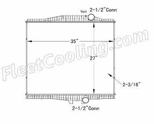 Picture of Mack Radiator - Plastic Tank TR7312P