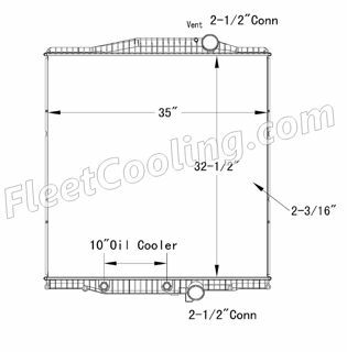 Picture of Mack Radiator - Plastic Tank TR7313P