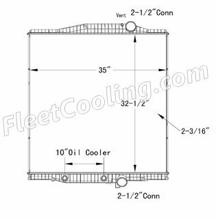 Picture of Mack Radiator - Plastic Tank TR7313P