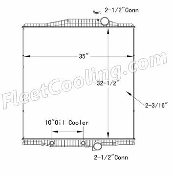 Picture of Mack Radiator - Plastic Tank TR7313P