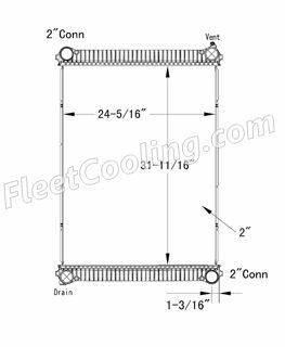 Picture of Freightliner Radiator - Plastic Tank TR7314P