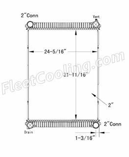 Picture of Freightliner Radiator - Plastic Tank TR7314P