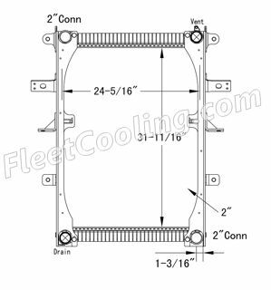 Picture of Freightliner Radiator - Plastic Tank TR7314PF