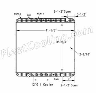 Picture of Freightliner Radiator - Plastic Tank TR7316P