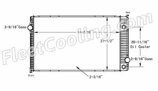 Picture of International Navistar Radiator - Plastic Tank TR7317P