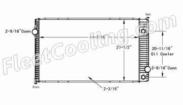 Picture of International Navistar Radiator - Plastic Tank TR7317P