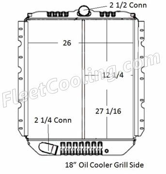 Picture of International Navistar Radiator - Solder On Tank TR7321S