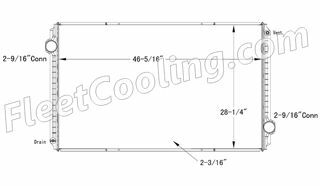 Picture of International Navistar Radiator - Plastic Tank TR7344P