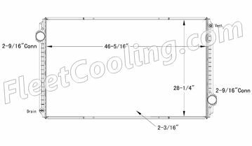 Picture of International Navistar Radiator - Plastic Tank TR7344P