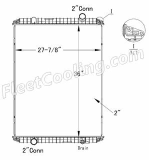 Picture of Mack Radiator - Plastic Tank TR7351P