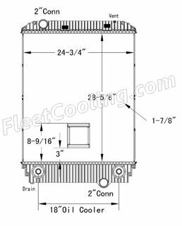 Picture of Freightliner Radiator - Plastic Tank TR7353P